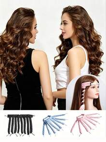 Heatless Curling Iron, Heatless Octopus Curling Iron Set, Suitable For Women And Girls, Soft Curling Iron And Hairband, No Heat Damage, Suitable For Long Hair Big Waves, Gentle Overnight Curling, Sleep Hair Care Tool, Back To School Essential - Multiple Styles - View 2