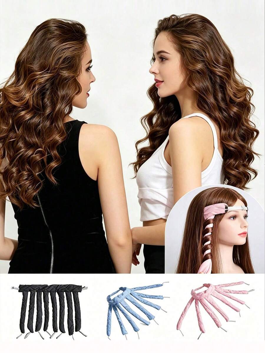 Heatless Curling Iron, Heatless Octopus Curling Iron Set, Suitable For Women And Girls, Soft Curling Iron And Hairband, No Heat Damage, Suitable For Long Hair Big Waves, Gentle Overnight Curling, Sleep Hair Care Tool, Back To School Essential