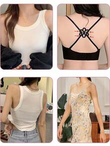 Flower-Shaped Bra Strap Clip Invisible Anti-Slip Bra Strap Buckle Women's Lingerie Accessory Beach Travel Sports Outdoor Home Essential - One Size Fits All - View 4