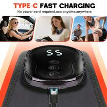 Neck Massager, 2 Modes: 3 Levels Of Vibration And 4 Levels Of Temperature Adjustment, 1800mAh Battery Wireless Charging, Suitable For Men And Women, Ideal Holiday Gift - View 10