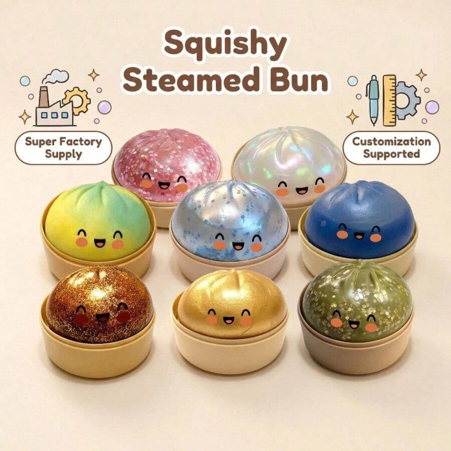 Crystal Dumplings 2026Upgraded Version Dumpling,Dumpling Squishy, Dumplings, Cute Anxiety Relief Fidget , For All Ages,Can Be Used As Classroom Rewards, Party Favors, Birthday Gifts Or Gifts For Friends, Family, Best Friends Or Partners(Random Color) - 彩色 - 查看 1