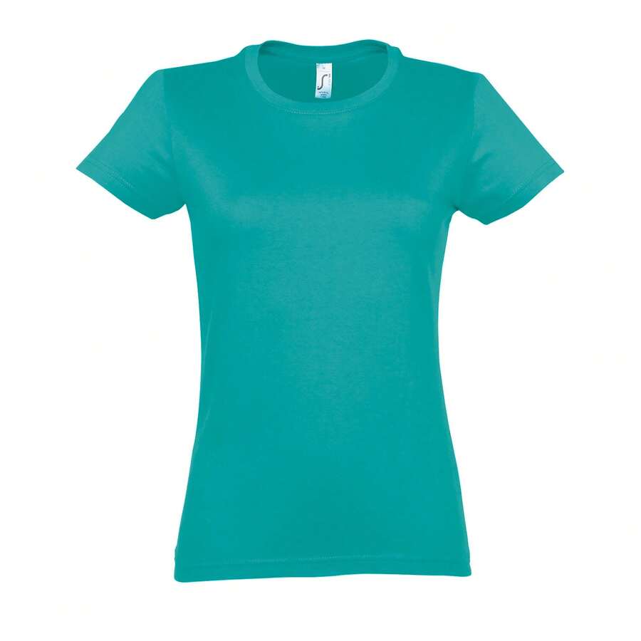 SOLS Womens/Ladies Imperial Short-Sleeved T-Shirt - Caribbean Blue - View 1
