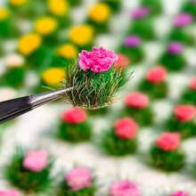 15pcs/Box Miniature Flower Cluster DIY Diorama Craft Supplies For HO Scale DIY Diorama/Sand Table Scenery - As Photo - View 3