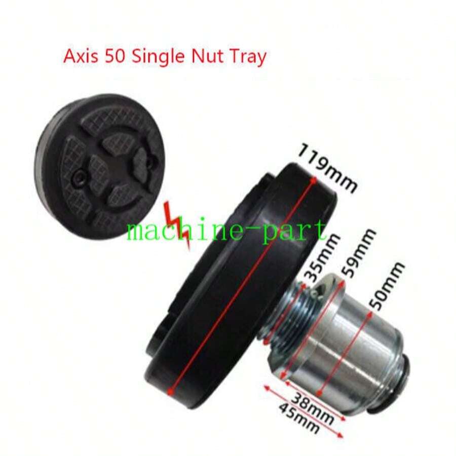 50mm Shaft Diameter Lift Pads – Single/Double Nut Rubber Tray For Car Lift Heigh - Black - View 1