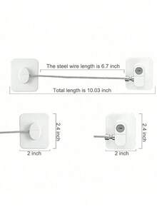 1/3 Set Multi-Function Refrigerator Lock With Key, Easy Installation, Suitable For Kitchen Refrigerator, Cabinet, Drawer, Wardrobe, Window And Refrigerator Lock Set, Home Security Lock - Multicolor - View 9