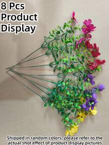 4/8/20 Bundles Indoor/Outdoor Artificial Flowers, Waterproof, Windproof, Non-Fading, Realistic Faux Flower Plants Suitable For Indoor/Outdoor Gardens, Porches, Windowsills, Home, Weddings, Rustic Style, Party Decor, Balcony Decoration, Outdoor Artificial Flowers, UV-Resistant Faux Plastic Flowers, Artificial Greenery Decor, Hanging Baskets, Kitchen Home Vase Arrangements (6 Colors) - Multicolor - View 15