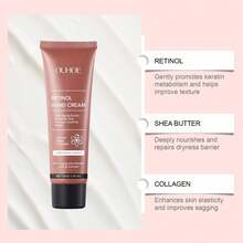 2 piezas Crema de manos con retinol y manteca de karité, cuidado hidratante para las manos, mejora las líneas finas, nutre la piel seca, reduce las arrugas, retiene la humedad, crema de manos anti-sequedad - Múltiples fragancias - Ver 5