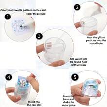 Multiple Styles DIY Snow Globe Photo Frame Set, Heart-Shaped Hollow Plastic Handmade Kit With Transparent Dome Base, All-Season Craft Materials, Suitable For Graduation Gifts, Bedroom Living Room Desktop Decor, Holiday Party Commemorative Photo Decoration - Multiple Styles - View 5