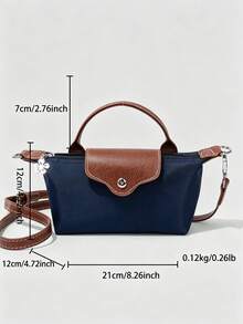 Dedoo Tas Mini Dumpling Wanita, Tali Bahu yang Dapat Dilepas, Pegangan Atas, 3 Cara Membawa, Tas Selempang Minimalis untuk Komuter, Cocok untuk Penggunaan Sehari-hari di Musim Semi/Panas - Navy Blue - View 6