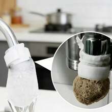 12/24/36pcs Faucet Filter Bags (Includes 10/20/30 Filter Cartridges + 2/4/6 Fixing Straps), Efficient Pre-Filtration Function, Effectively Blocks Rust, Sediment, Impurities, Practical Kitchen Water Purification Accessory - View 1