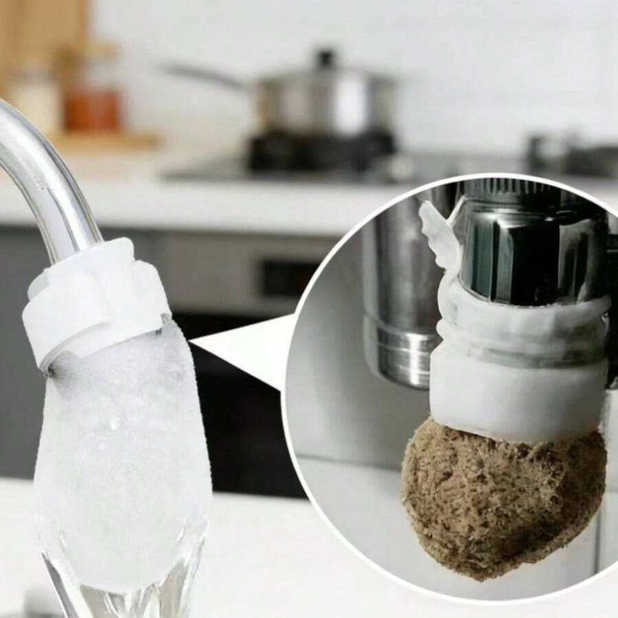 12/24/36pcs Faucet Filter Bags (Includes 10/20/30 Filter Cartridges + 2/4/6 Fixing Straps), Efficient Pre-Filtration Function, Effectively Blocks Rust, Sediment, Impurities, Practical Kitchen Water Purification Accessory - View 1