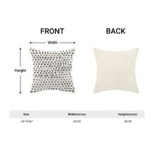 Polka Dot Pillow Covers 20x20 Inch Set Of 2 Black Cream Outdoor Decor Throw Pillows For Couch Modern Boho Design Watercolor Decorative Cushion Cases For Home Sofa Bed Decorations - 黑色波點圖案 20 吋 x 20 吋(2 件裝) - 查看 5