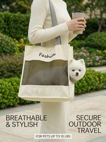 PETSIN 通用宠物单肩包，小型犬手提包，猫咪单肩包，猫咪手提袋，猫咪户外出行包 - 彩色 - 查看 6