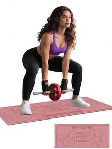 Multifunctional Squat Mat With Foot Position To Prevent Knee Injuries Thickened Base Anti Slip Squat Mat For Pilates Lovers Aesthetic Workout Squat Pad Suitable For Apartment Floor Exercises Home Exercise Pilates Gym Workout Equipment Work Out - Step Pad - View 8
