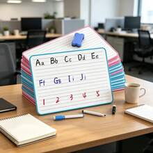 1pc White Board, One Side With 4 Lines And 3 Slots, Other Side Is Whiteboard/Message Board, Smooth Writing, Dry Erase, Reusable (1pc Board Only, 3pcs/Set, 1 Board + 1 Pen + 1 Clip) - Double-sided Whiteboard - View 12