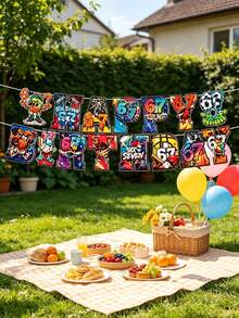 Brainrot Theme 6*7 Digital Party Decorations, Happy Birthday Decoration Set With Banner, Theme Party Decor, Room Decoration, Wedding Holiday Essentials, Eid Decoration, Father's Day Gift - 67 Models - View 6
