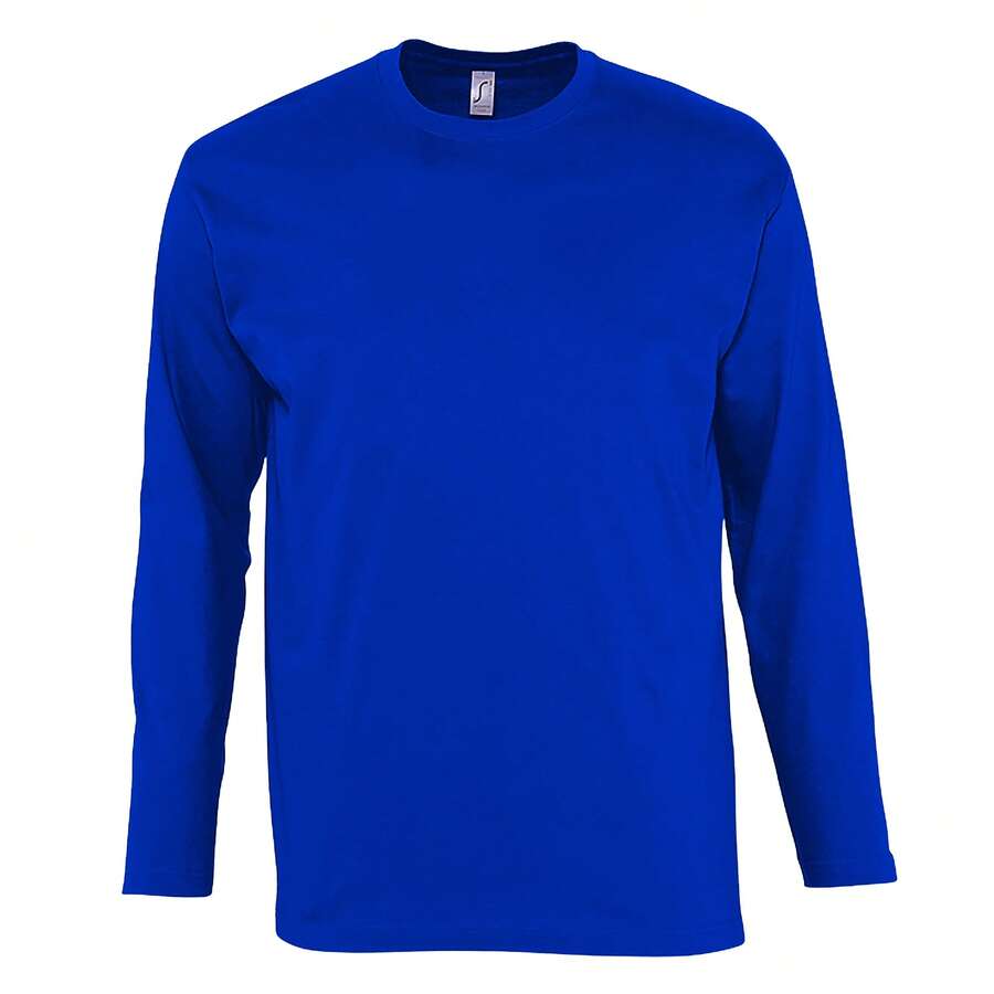 SOLS Mens Monarch Long Sleeve Plain Colour T-Shirt - Royal Blue - View 1