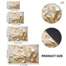 1pc 3D Floral Pattern Diatomaceous Earth Drying Mat, Non-Slip Heat-Resistant Absorbent Mat, Suitable For Kitchen Countertop, Coffee Machine, Tableware, Home Cafe Bar Party Decoration Placemat Gift - Multicolor - View 8