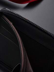 New Men's Short Wallet, Fashion Casual Large Capacity Multi-Card Slot Vintage Zipper Wallet - Multicolor - View 11