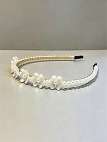 5pcs Elegant Pearl-Like Floral Thin Headbands Fashion Hair Accessories For Women, Suitable For Dating, Party And Daily Wear - Multicolor - View 11