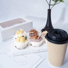 6pcs/1pc Cupcake Boxes,9.4x6.1x3.14 Inches 6 Count Cupcake Box,White Cupcake Containers With Clear Window And Six Treat Holder,Pastry And Cookie Boxes,Bakery Boxes - 6 Pills - View 4
