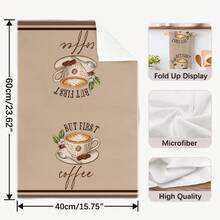 MEMNUN 2 Peças Toalhas de Cozinha Vintage com Estampa de Grãos de Café em Aquarela, Arte de Café Latte, Toalhas de Prato 15.75*23.62in(40*60cm) Microfibra Moderna Macia, Toalhas de Cozinha, Toalhas de Prato, Toalhas de Mão, Panos de Prato, Decoração para Casa, Decoração de Cozinha, Toalhas de Mão para Cozinhar e Assar, Acessórios de Cozinha, Laváveis em Máquina, Suprimentos de Limpeza, Adequado para Cozinha de Restaurante, Decoração de Casa e Presentes para Todas as Estações - Multicolorido - Visão 4