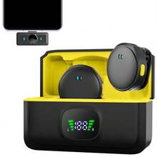 Trådlös lavalier-mikrofon för iPhone, brusreducerande mini clip-on-mikrofon, lämplig för videoinspelning, livestreaming, intervju, sång, podcast och innehållsskapande. Batterikapacitet: (batterihållare: 400mAh, mikrofon: 80mAh) - Visa 16