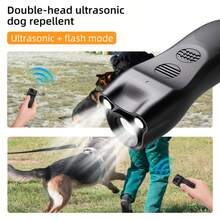 Repelente de Perros Ultrasónico Portátil con Luz LED Intermitente, Recargable, Entrenamiento y Disuasión de Perros Agresivos, Adecuado para Todas las Razas, Repelente de Perros Ultrasónico de Doble Cabezal con Modo Intermitente de Alta Frecuencia, Operación de Una Sola Tecla, Recargable por USB, Dispositivo Compacto de Control de Ladridos, Adecuado para al Aire Libre y Entrenamiento de Perros - Multicolor - Ver 3