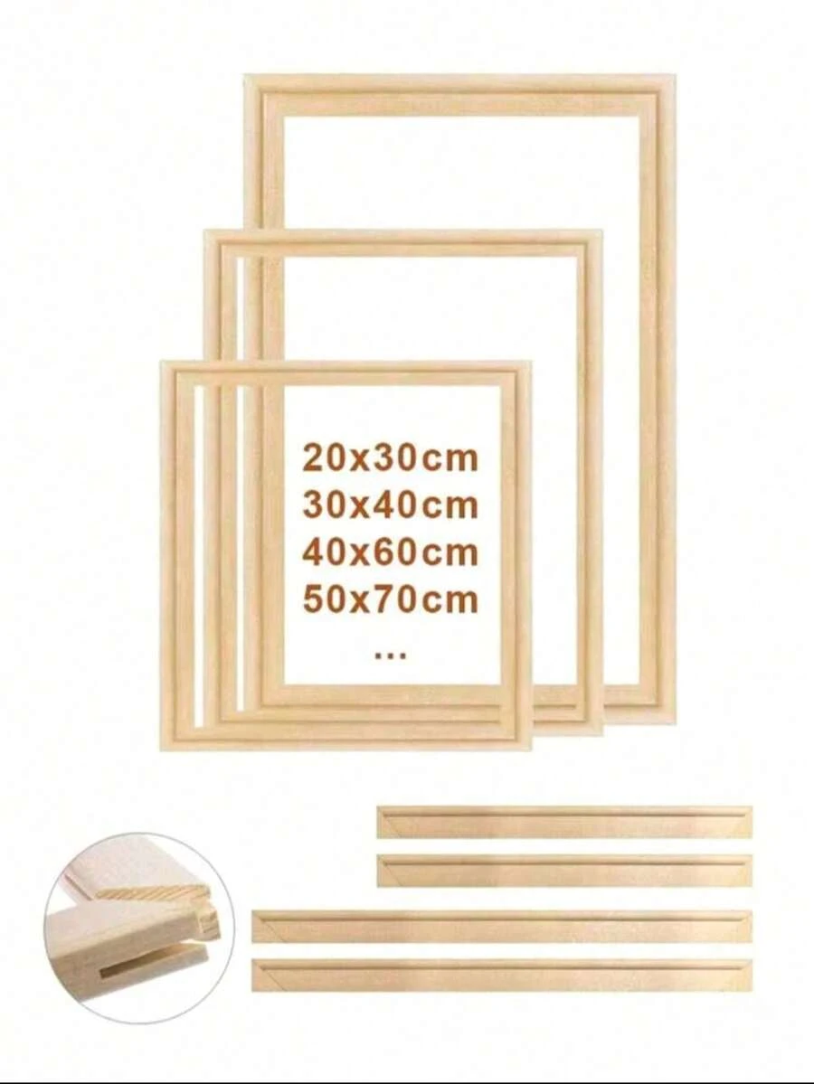 1件 DIY 胡桃木相框套組，20x20cm 20x30cm 30x40cm 內木框，適用於油畫、鑽石畫牆面藝術，居家客廳裝飾，理想的生日畢業禮物