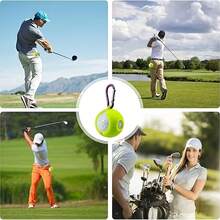1pc Silicone Golf Ball Protective Cover With Metal Hook, Portable Single Ball Storage Bag Pendant, Suitable For 4.5cm Diameter Golf Ball - Multicolor - View 6