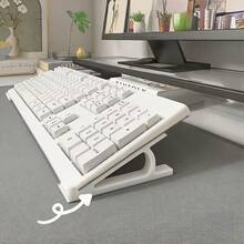 2pcs Ergonomic Keyboard Riser Stand, Non-Slip Universal Bracket, Multi-Color Options, Office & Gaming Use, Ergonomic Keyboard Riser Stand, Non-Slip Plastic Keyboard Bracket With Tilt Design, Comfortable Typing Support, Suitable For Office, Gaming And Home Use, Compatible With All Mechanical Keyboards - A - View 4