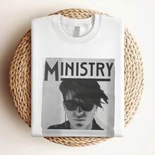 Women's T-Shirt With "Ministry" Print - White - View 3
