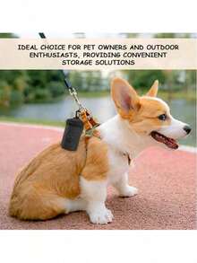 1PC Portable Outdoor Dog Poop Bag Holder, Hands-Free Leash Clip Dispenser, Waste Bag Carrier For Walking, Lightweight Travel Essential, Summer Pet Cleanup Gear, No-Touch Quick Pickup, Ideal For Hiking Camping Beach, Odor-Containment Design, - Multicolor - View 2