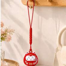 Cute Lucky Cat Water Chime Bell Charm, Kawaii Fortune Pendant Keychain, Mini Musical Bell Bag Accessory, Phone Charm, Backpack Ornament, Party Gift Favor - Lucky Cat - View 1