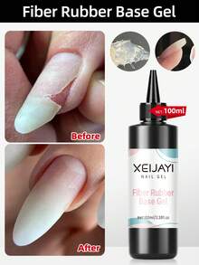 XEIJAYI 1pc 100ml Fiber Repair Gel For Broken Nails, Transparent Nail Repair Gel, Gel Strengthener For Thin And Brittle Nails - Clear - View 2