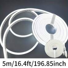 LQHZMYY 1m/2m/3m/4m/5m LED 霓虹裝飾燈條 附按鈕開關調光器 USB 介面 白色/暖白色 燈條可自由裁剪 柔性調光氛圍燈條 直播補光燈 化妝鏡 浴室鏡補光燈 - 白色 - 查看 18