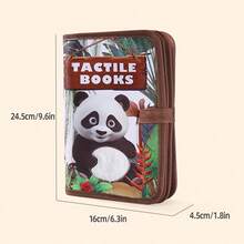 嬰兒與幼兒互動觸感書－早期學習教育故事書，附老虎、大猩猩與猴子插圖，促進感官發展，萬聖節、聖誕節、情人節與嬰兒洗禮派對理想禮物 - 彩色 - 查看 4