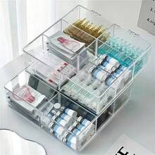 1PC Disposable Essence Storage Box, Dust-Proof With Lid, Divided Compartments For Cosmetics, Perfume Samples, Lipstick Organizer, Multiple Size Options, Home Storage Multi-Functional Acrylic Cosmetic Storage Box - Large Capacity Transparent Storage, Suitable For Cosmetics, Skincare, Toys, Etc. - Multicolor - View 12