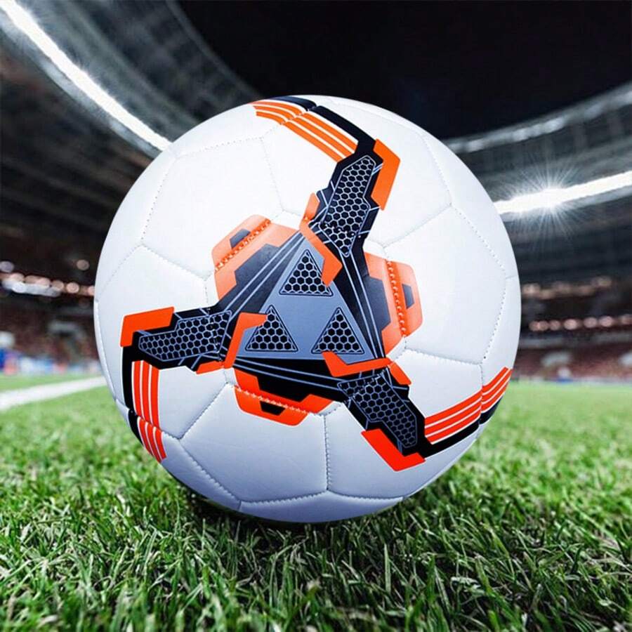 1pc Soccer Ball, Wear-Resistant Soft Football For Training Competition,Playing Indoor/Outdoor,Size 4,5 - Multicolor - View 1