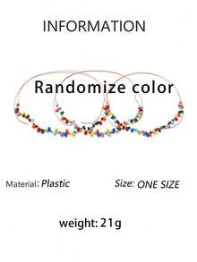 1pc Summer Fresh Ins Niche Luxury Dopamine Handmade Beaded Asymmetrical High-End Vacation Necklace - Dopamine Necklace - View 9