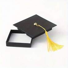 1pc Black Graduation Cap Box, Doctor Hat Shaped Gift Box, Suitable For Graduation Party, Graduation Gift, Perfect For Ceremony Decoration, Graduation Party Decoration, Suitable For Classmates, Teachers Holiday Gift - B-Black - View 6