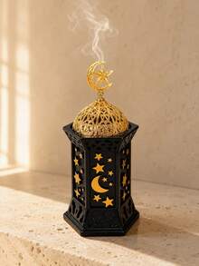 موقد بخور القمر والنجوم، حامل بخور زخرفي مع غطاء، ديكور العلاج بالروائح، ديكور عطر المنزل، ديكور غرفة التأمل، لمسة مساحة اليوجا، زينة الطاولة، ديكور رف غرفة المعيشة - C - مشاهدة 7