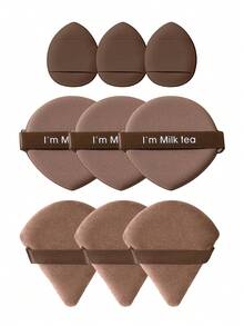 5/9/42pcs Brown Makeup Tool Set, Includes 20pcs Professional Makeup Brush Set, Makeup Sponge, Triangle And Round Powder Puff, Headband, Silicone Cleaning Bowl, Complete Makeup Accessories, Suitable For Foundation, Eyeshadow, Primer - Brown - View 13