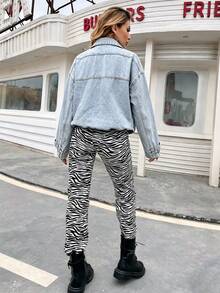 Mobula Sound Fashionable Denim Jacket, Casual & Comfortable For Spring/Summer, Suitable For Brunch, Airport, Holidays, Travel, Daily Wear, And Commuting - Blue - View 7