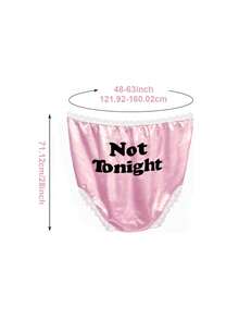 1pc Giant "Not Tonight" , Oversized Novelty Underwear, Bachelorette Party Prank Gag Gift For Wedding & White Elephant Games - Multicolor - View 2