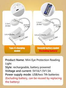 مصباح مكتب LED صغير USB لحماية العين، مصباح قراءة ليلي، مناسب لغرفة النوم وغرفة المعيشة والدراسة والسكن الجامعي، هدية عيد ميلاد، مشبك كتاب لحماية العين، مشبك ياقة، مصباح ليلي للأجواء على المكتب - مصابيح مشبك الكتاب - مشاهدة 9