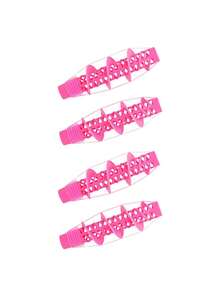 2/4pcs Left/Right Wave Pink Curling Iron, Women Convenient ABS Material Spiral Curler, Damage-Free Wet Use, Compact & Portable For Home, Travel Hair Styling Tool Kit - Multicolor - View 8
