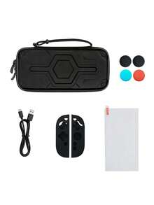 Compatible With Switch 2, Storage Bag, Data Cable, Protective Case, Controller Joystick Caps, Tempered Glass Screen Protector Set, Can Store Game Console And Accessories, Equipped With Game Card Slots. Anti-Drop, Anti-Shock, Anti-Scratch, Waterproof, Practical Game Accessories - View 4