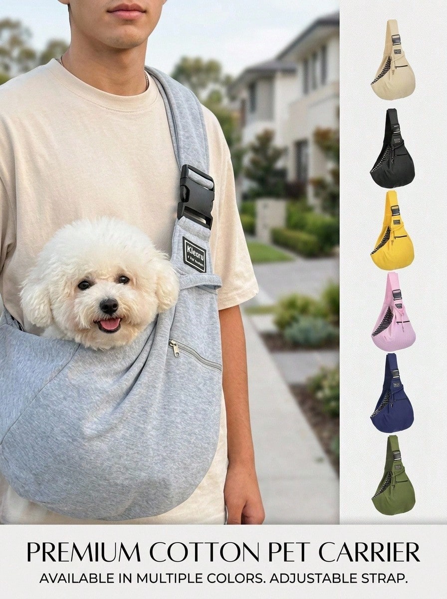 PETSIN 16磅/7.5公斤容量可调节肩带宠物背包,适合小型犬猫,透气可折叠旅行包,适用于泰迪犬、博美犬、小猫等。 - 彩色 - 查看 1