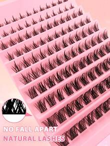 120pcs C-Curl Cluster False Eyelashes, Segmented Individual Lashes With Pointed Tips, Suitable For DIY Lash Extension At Home, Lash Clusters, Individual False Lashes - Black - View 3
